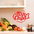 Wall decals for the kitchen - Wall decal Fish, chips - ambiance-sticker.com