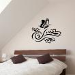 Flowers wall decals - Wall decal Flower and butterfly - ambiance-sticker.com