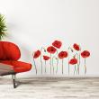 Flower wall decals - Wall decal flower poppies red - ambiance-sticker.com