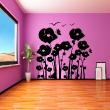 Flowers wall decals - Wall sticker Flowers of horizon and its butterfly - ambiance-sticker.com