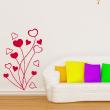 Flowers wall decals - Wall sticker flowers of hearts - ambiance-sticker.com