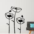 Flowers wall decals - Wall decal giant flowers and butterflies - ambiance-sticker.com