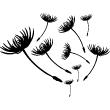 Flowers wall decals - Wall decal dandelions flower under the wind - ambiance-sticker.com