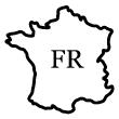 Car Stickers and Decals - Sticker Line shape of the France - ambiance-sticker.com