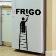 Wall decals for the fridge - Wall decal Painter on his stool - ambiance-sticker.com