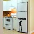 Wall decals for the fridge - Wall decal Painter on his stool - ambiance-sticker.com
