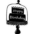 Wall decals for the kitchen - Wall decal Happy birthday cake - ambiance-sticker.com