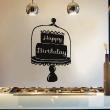 Wall decals for the kitchen - Wall decal Happy birthday cake - ambiance-sticker.com