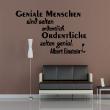 Wall decals with quotes - Wall decal Geniale menschen sind ...(Albert Einstein)decoration - ambiance-sticker.com
