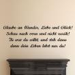 Wall decals with quotes - Wall decal Glaube an wunder, liebe und glück - ambiance-sticker.com