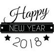 Wall decals design - Wall decal happy new year 2018 - ambiance-sticker.com