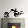Figures wall decals - Wall decal In front of a Harley - ambiance-sticker.com