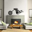 Figures wall decals - Wall decal In front of a Harley - ambiance-sticker.com