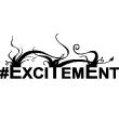 Wall decals design - Wall decal Hashtag Excitement - ambiance-sticker.com