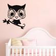 Wall decals for babies  Owl on a tree branch wall decal - ambiance-sticker.com