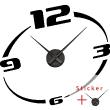 Clock Wall decals - Wall decal ellipse - ambiance-sticker.com