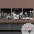 Clock Wall decals - Wall decal View on a big city - ambiance-sticker.com