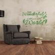 Wall decals with quotes - Wall decal How wonderful life - ambiance-sticker.com