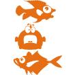 Bathroom wall decals - Wall decal Moods of fish - ambiance-sticker.com