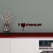 Wall decals for the kitchen - Wall decal I love chocolate - ambiance-sticker.com