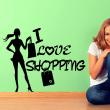 Wall decal I love shopping - ambiance-sticker.com