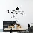 Wall decals with quotes - Wall decal Heureux, Il en faut...&#8203; - ambiance-sticker.com