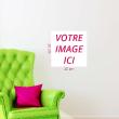 Wall decals for doors -  Wall decal Customizable square image H20 x L20 cm - ambiance-sticker.com