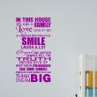 Wall decals with quotes - Wall decal In house we are a family decoration - ambiance-sticker.com