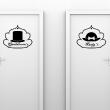 WC wall decals - Wall decal Indication man and woman - ambiance-sticker.com