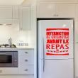 Wall decals for the kitchen - Wall decal Interdiction de grignoter avant le repas - ambiance-sticker.com