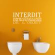 WC wall decals - Wall decal Interdit d'uriner à côté de la plaque - ambiance-sticker.com