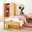 Wall decals for kids - Young girl with a hat wall decal - ambiance-sticker.com