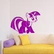 Wall decals for kids - Young unicorn with long tail wall decal - ambiance-sticker.com