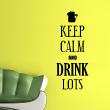 Wall decals 'Keep Calm' - Wall decal Keep calm and drink lots - ambiance-sticker.com