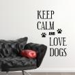 Wall decals 'Keep Calm' - Wall decal Keep Calm and Love Dogs - ambiance-sticker.com