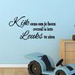 Wall decals with quotes -  Wall decal Kijk eens om je heen oversal - decoration - ambiance-sticker.com
