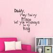 Wall decals with quotes - Wall decal King Daddy - ambiance-sticker.com