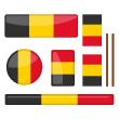 Car Stickers and Decals - Sticker Kit of various Belgian flags - ambiance-sticker.com