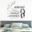 Wall decals with quotes - Wall decal L'amour ne veut pas... F. Nietzsche - ambiance-sticker.com