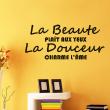 Wall decals with quotes - Wall decal La Beaute plaît aux yeux - ambiance-sticker.com