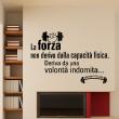 Wall decals with quotes - Wall decal Wall decal La forza non derive - Mahatma Gandhi - decoration - ambiance-sticker.com