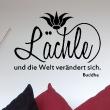 Wall decals with quotes - Wall decal Lächle... - ambiance-sticker.com