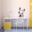 Wall decals for kids - Rabbit sitting with a carrot wall decal - ambiance-sticker.com
