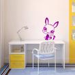 Wall decals for kids - Rabbit sitting with a carrot wall decal - ambiance-sticker.com