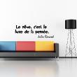 Wall decals with quotes - Wall decal Le luxe de la pensée - Jules Renard - ambiance-sticker.com