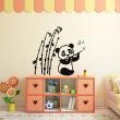 Animals wall decals - The panda playing the flute Wall decal - ambiance-sticker.com
