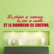 Wall decals with quotes - Wall decal Le plaisir se ramasse - ambiance-sticker.com