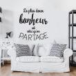 Wall decals with quotes - Wall decal le plux doux bonheur...Wall decals with quotes - Wall decal le plux doux bonheur... - ambiance-sticker.com