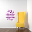 Wall decals with quotes - Wall decal Life is like riding a bicycle decoration - ambiance-sticker.com
