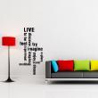 Wall decals with quotes - Wall decal Live to be experiment - ambiance-sticker.com